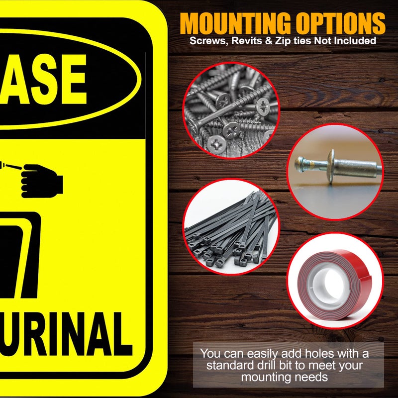 Work House Signs Please Flush Urinal Funny Toilet Bathroom Aluminum Composite Sign - Office Decor - Bathroom Decor - Funny Bathroom Signs - Door Restroom Decor - Restroom Sign - Bathroom Signs Decor Funny - 8.5" X 10" - Image 2